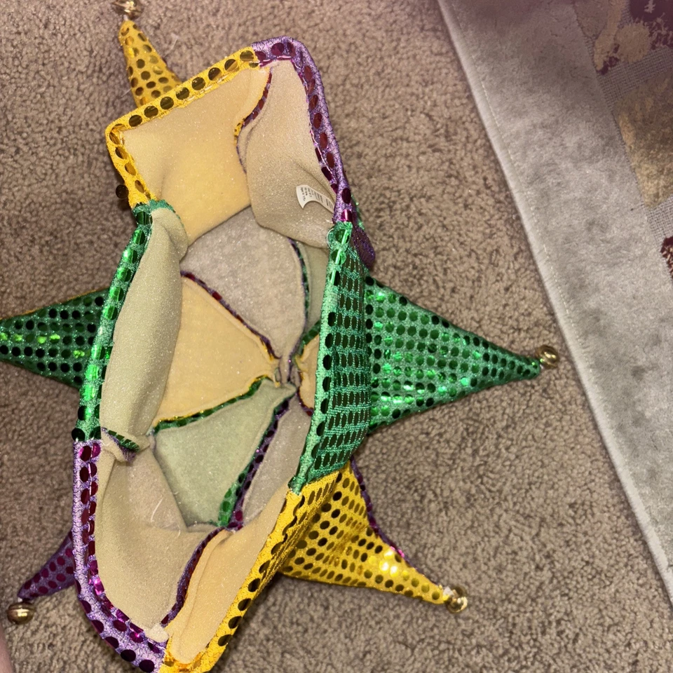 SOMBRERO BUFÓN PAYASO CORTE MARDI GRAS NOVEDAD DECORATIVA LOTE DE 5 PUNTOS DE (2) Foto 3 de 4