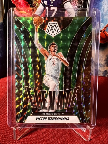 Victor Wembanyama [Green] #11 2024 Panini Mosaic Elevate card