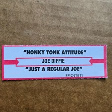JOE DIFFIE Honky Tonk Attitude JUKEBOX STRIP Record 45 rpm 7"