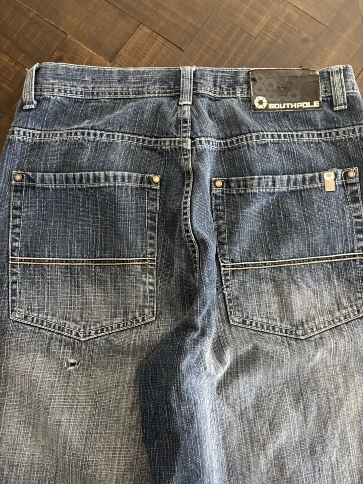 2000-е Southpole Jorts мужские синие вареные мешковатые винтажные шорты размер 36 Jncolike - Изображение 3 из 4