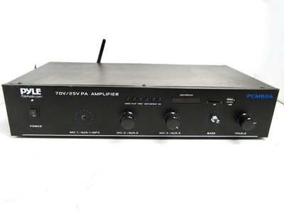 Pyle 100 Watt Power Amplifier with 70 Volt / 25 Volt Output - Model PCM60A -USED