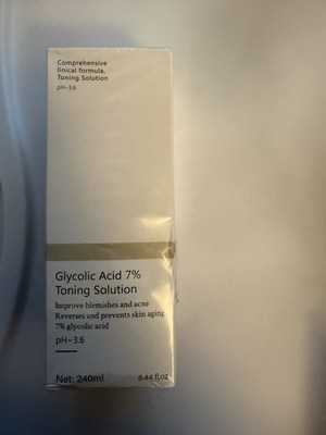Glycolic Acid 7% Toning Solution Toner pH 3.6 Aloe Vera 8.44 fl oz