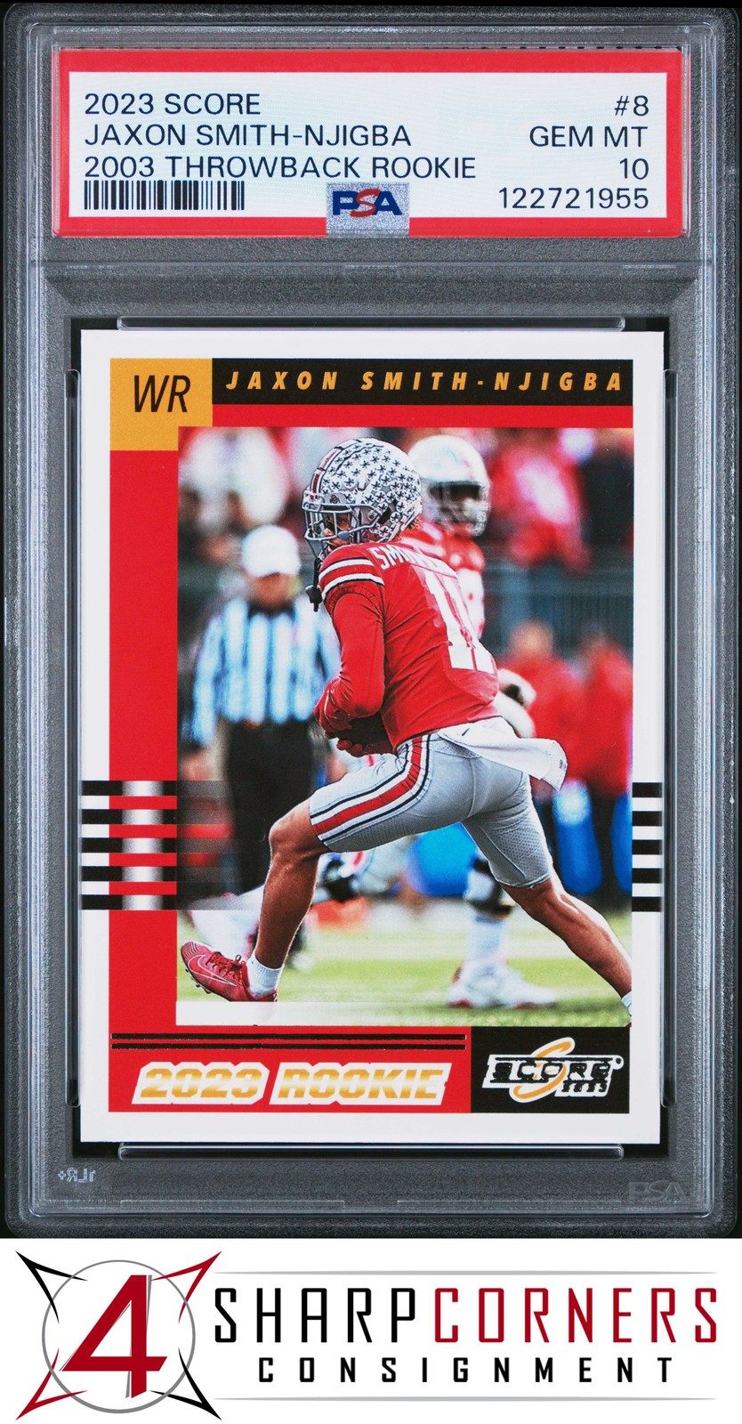 Jaxon Smith-Njigba Panini Score 2003 Throwback Rookie #8 Base