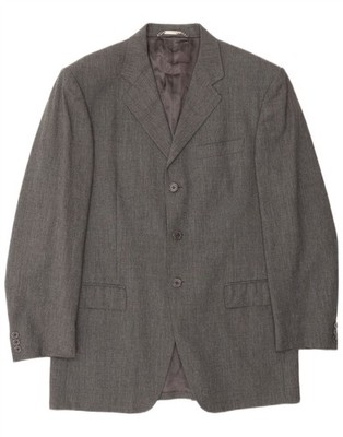 Dolce & Gabbana Mens 3 Button Blazer Jacket IT 50 Large Grey Viscose AI03