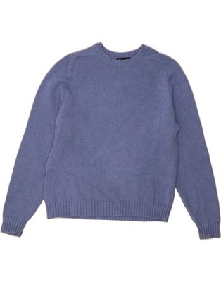 Lands End Damenpullover Regular Fit Rundhalsausschnitt UK 10/12 mittelblau DK07
