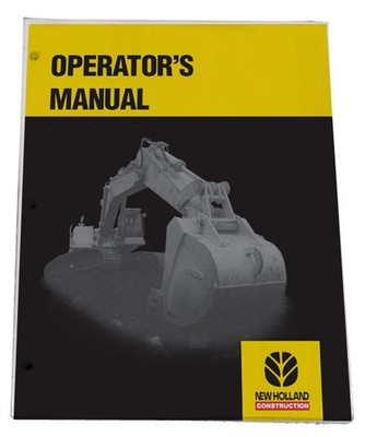 NEW HOLLAND EH215 Crawler Excavator Owners Manual Operators Maintenance Book