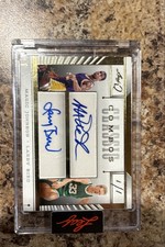 Autographed Magic Johnson And Larry Bird 1/1 Leaf Q