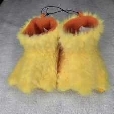 Wonder Nation Kids Duck Foot Slippers Faux Fur Slip-On
