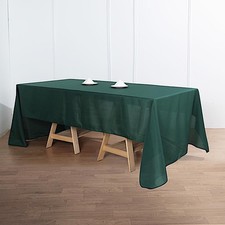 HUNTER GREEN 60x126 RECTANGLE POLYESTER TABLECLOTH Party Catering Kitchen