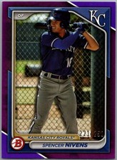 2024 Bowman - Prospects Spencer Nivens #BP-37 Purple Border /250 (RC) Royals