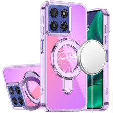 Case Chrome Magnetic Circle Stand  Tempered Glass For Moto G Stylus 2026/2025