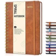 Dotted Spiral Journal Notebook, A5 Hardcover Spiral Journals for Women Men, 100