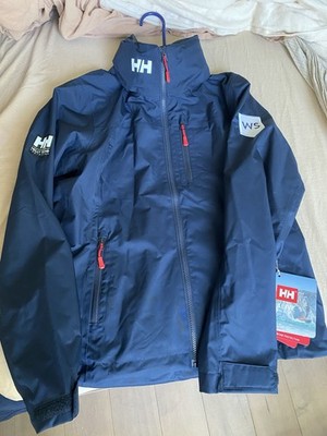 Helly Hansen Men's Navy Crew Hooded Jacket 2.0 - Size Medium - FREE SHIPPING