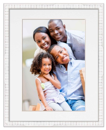 16x20 Frame White With White Picture Mat For 16x20 Photo - White 18x24 Frame To - Picture 2 of 9