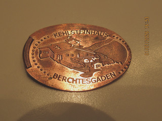 Souvenir Münze Kehlsteinhaus Berchtesgaden Obersalzberg (Bayern Deutschland)