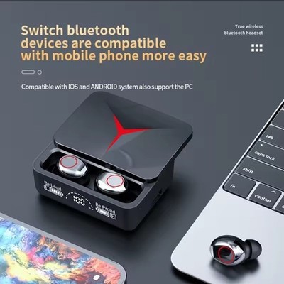 M90 Pro Wireless Earbuds Bluetooth 5.3 Waterproof Headset  W Power Bank New