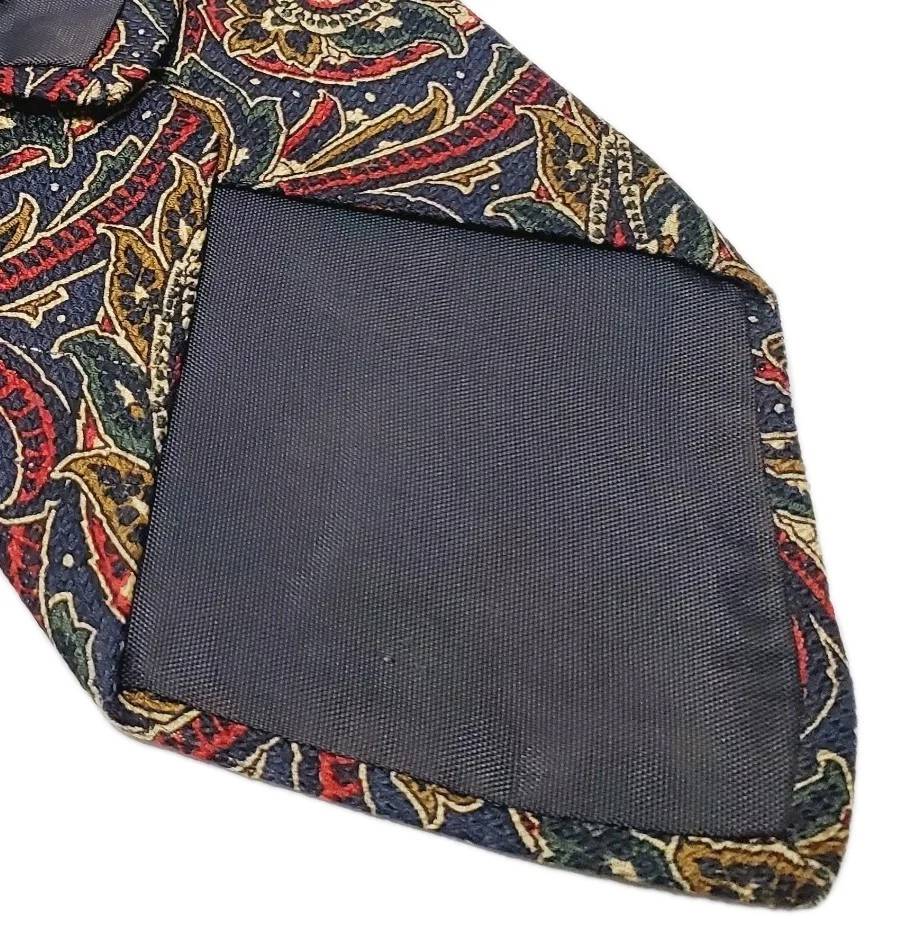 Corbata Abercrombie & Fitch Multicolor Patrón Paisley Para Hombre Seda Cuello Corbata Foto 4 de 4