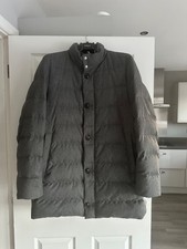 Piumino uomo Moncler Baudier giacca piumino d'oca grigio marna trapuntato puffer taglia 5