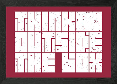 think outside the box Framed Wall Art Poster Canvas Print Picture