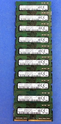 40GB lot of 10 Samsung 4Gb 1Rx8 PC3L 12800s DDR3L RAM SO-DIMM Laptop