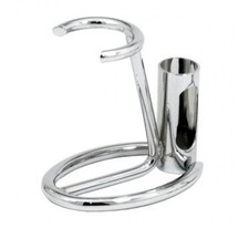 Omega Shaving Brush Stand 226 Chrome Stand w. Razor Holder