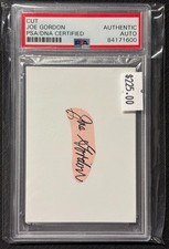 PSA DNA Authentic Joe Gordon Cut Autograph Auto Signature