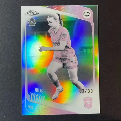 2025-26 Topps Chrome UEFA Women's Rose Ivens #73 RC Rookie Pearl Refractor /30