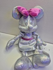Minnie Mouse Silver Platinum Plush Toy Disney Parks 100 Year Anniversary