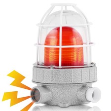 Saladulce Industrial LED Warning Light Explosion Proof Alarm Siren 110dB red