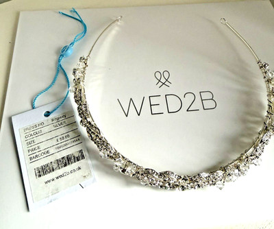 Hochzeit Tiare Kopfschmuck Braut Regency Silber Diamant Kristall Diadem Wed To Be