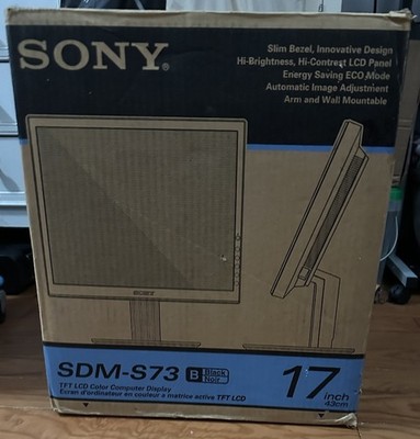 Sony SDM-S73 LCD (Color Computer Display) 17inch LCD Monitor Working - For Parts