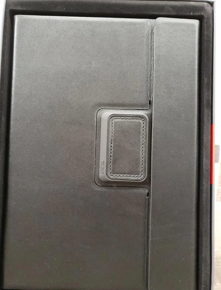 New TUMI Leather Rotating Folio Case For iPad Air 2 9.7" Black Leather - Image 2 of 4