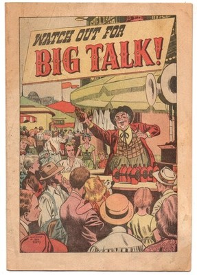 Watch Out for Big Talk 1950 Anti-Communist Socialist Comic Book Giveaway Promo