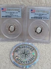Lot Of 2 🪙 2014 S Silver Proof Limited ROOSEVELT DIME 1st STRIKE PR 70 DCAM 🪙
