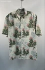Reyn Spooner Men's Cream Eddy Y Ohia Lehua Hawaiian Aloha Shirt Vintage 90s Sz M