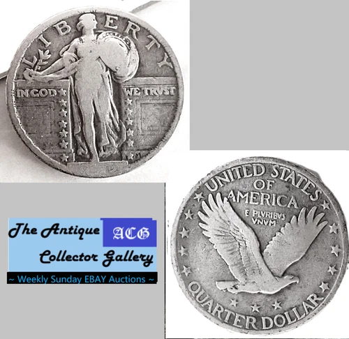 1919 Silver US Philadelphia Mint Standing Liberty Quarter🪙Antique🪙