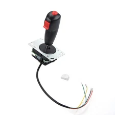 Ergonomic Arcade Game Cabinet Mini Grap Flight Stick Trigger Top Fire Button
