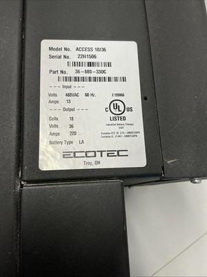 Elotec PowerPlus Access 10/36 Forklift Battery Charger 36-880-330C