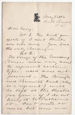 Lionel Brough (1856-1909) Signed Letter / Autographed British Theatre Actor