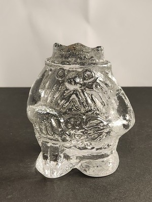 Kosta Boda Sea Glasburk Sweden Vintage Large Clear Viking Figure Novelty