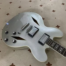 Metallic silver DG 335 electric guitar 2H pickups maple body low price in stock