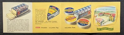 1x Old Folding Advertising Brochure - KRAFT CHEESE Chester... - Circa 1960s/70s RARE