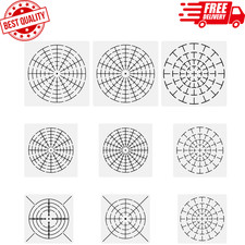 Mandala Dot Painting Stencils - 9 Pack Reusable Circle Templates for Art