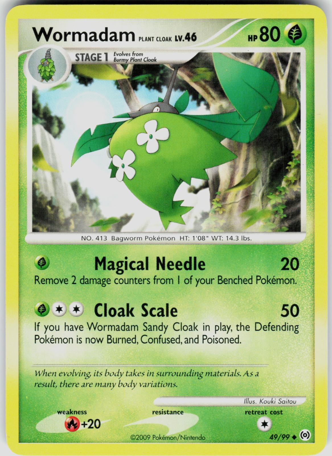 Wormadam Plant Cloak 49/99 Uncommon Arceus Pokemon Near Mint