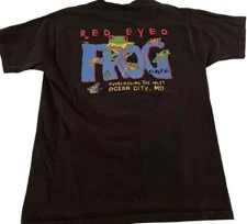 Vintage Red Eyed Frog Cafe Ocean City MD Shirt Size L
