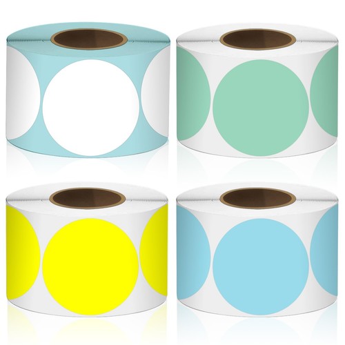 Thermal Sticker Labels, 2 Inch Thermal Sticker Circle Stickers - Multi ...