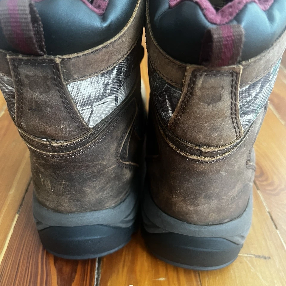 Field & Stream Mens 10 Leather Camo Hunting Boots Thinsulate 800g Waterproof - Image 3 of 4