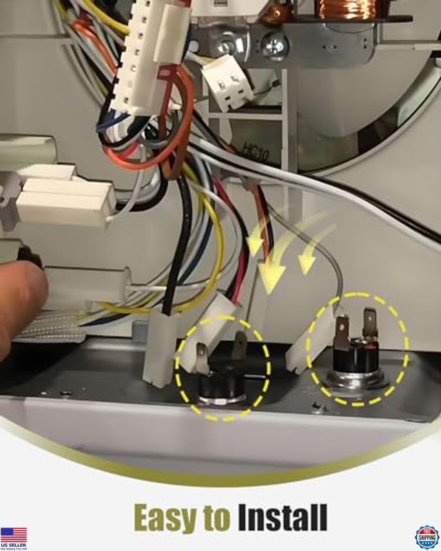 KSD201 70 Microwave Thermostat Replacement Part, Normally Closed Thermal Fuse