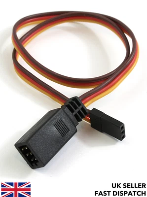 UK RC TECH JR Servo Y Splitter Parallel Cable Male Female Lead Wire Cable RC 30cm 300mm