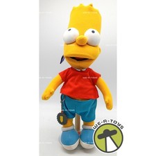 The Simpsons Bart Simpson Plush Doll on Stand 12 Inches Tall 2002 Applause 44666